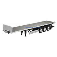 Flat deck tri axle trailer